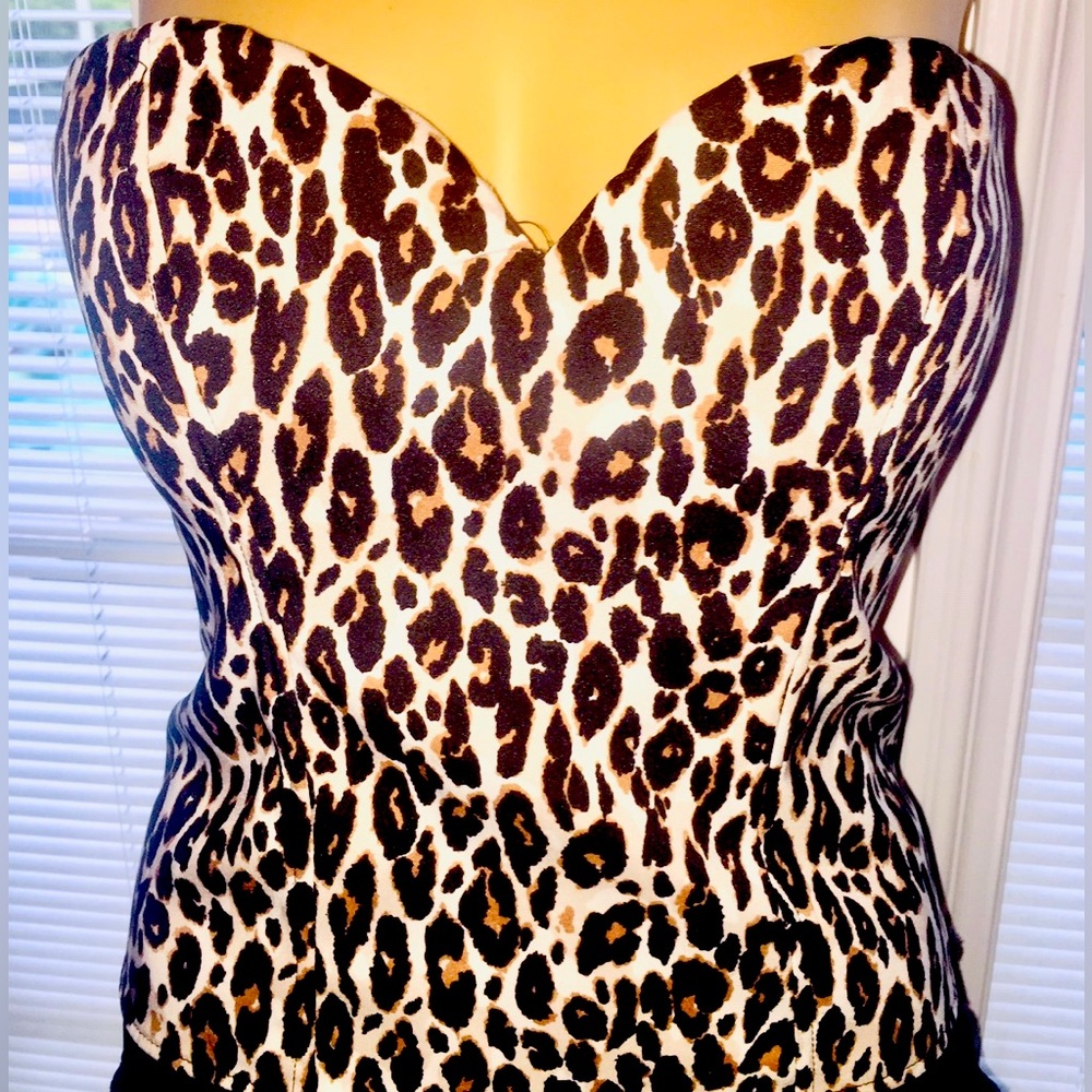 SAY WHAT ? Leopard Bustier L